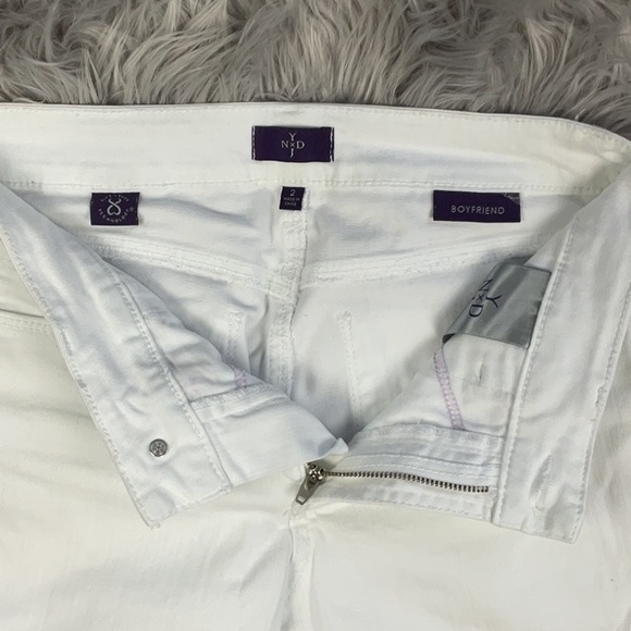 NYDJ Boyfriend Straight Leg White Jean - Picture 6 of 14